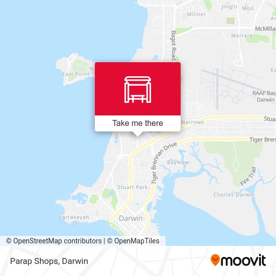 Mapa Parap Shops