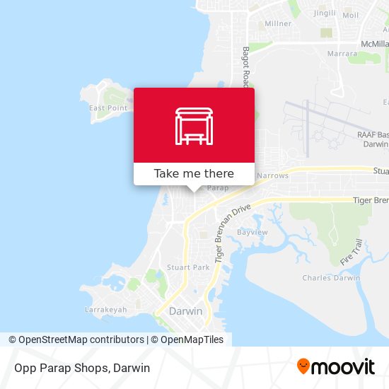 Opp Parap Shops map