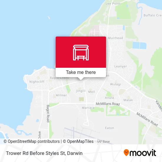 Mapa Trower Rd Before Styles St