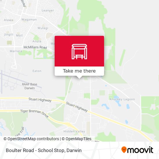 Mapa Boulter Road - School Stop