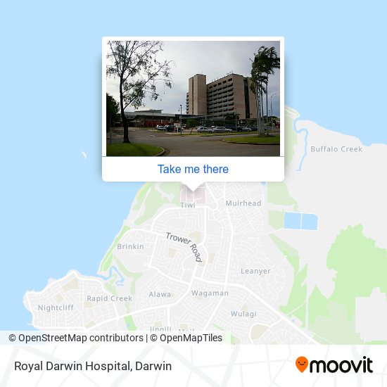 Mapa Royal Darwin Hospital