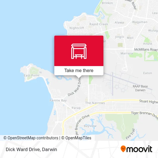 Mapa Dick Ward Drive