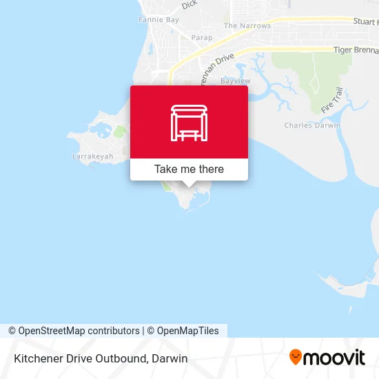 Mapa Kitchener Drive Outbound