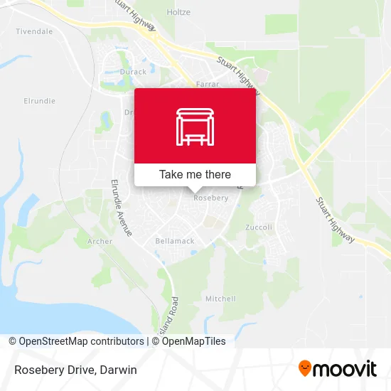 Mapa Rosebery Drive