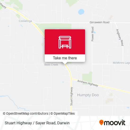 Mapa Stuart Highway / Sayer Road