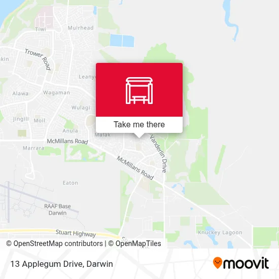 Mapa 13 Applegum Drive