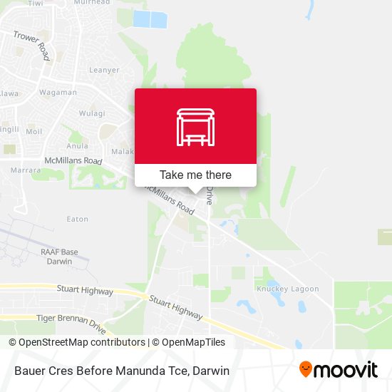 Bauer Cres Before Manunda Tce map