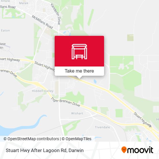 Stuart Hwy After Lagoon Rd map