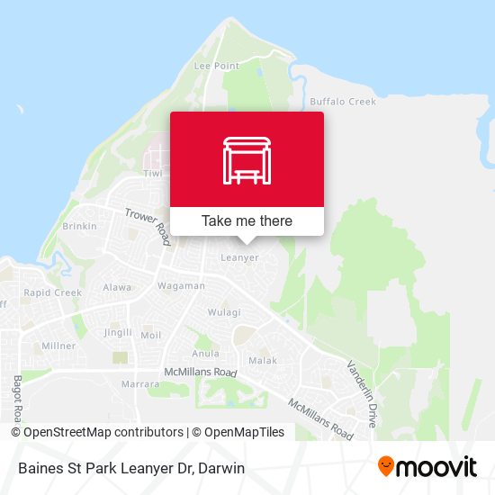 Mapa Baines St Park Leanyer Dr