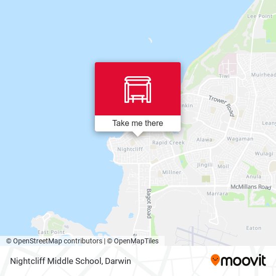 Mapa Nightcliff Middle School