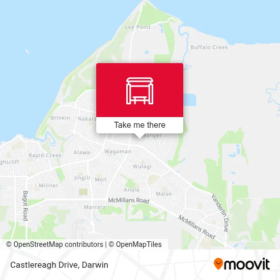 Mapa Castlereagh Drive