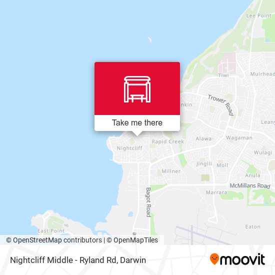 Nightcliff Middle - Ryland Rd map