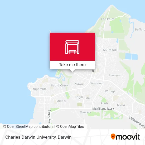 Mapa Charles Darwin University