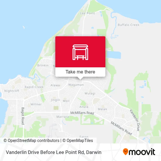 Mapa Vanderlin Drive Before Lee Point Rd