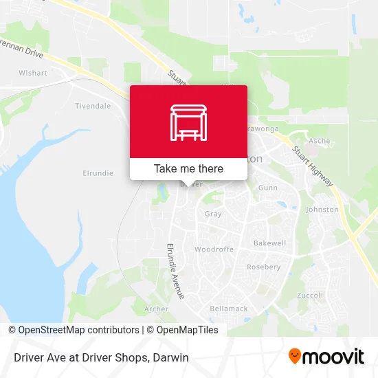 Mapa Driver Ave at Driver Shops