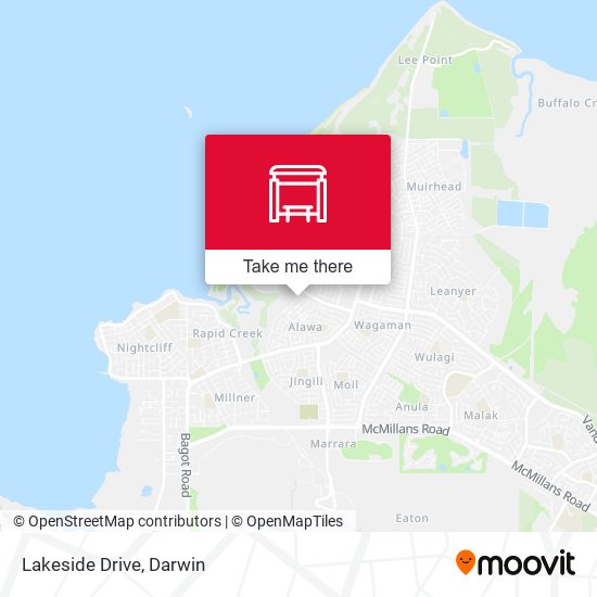 Mapa Lakeside Drive