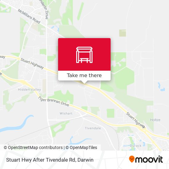 Mapa Stuart Hwy After Tivendale Rd