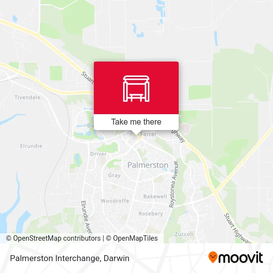 Mapa Palmerston Interchange