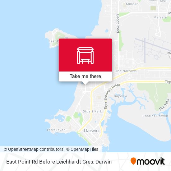 East Point Rd Before Leichhardt Cres map