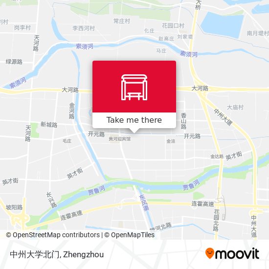 中州大学北门 map