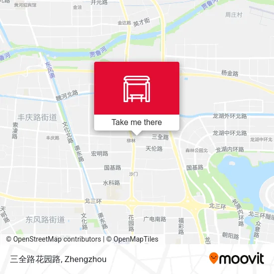 三全路花园路 map