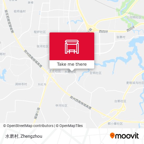 水磨村 map