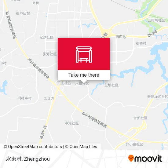 水磨村 map