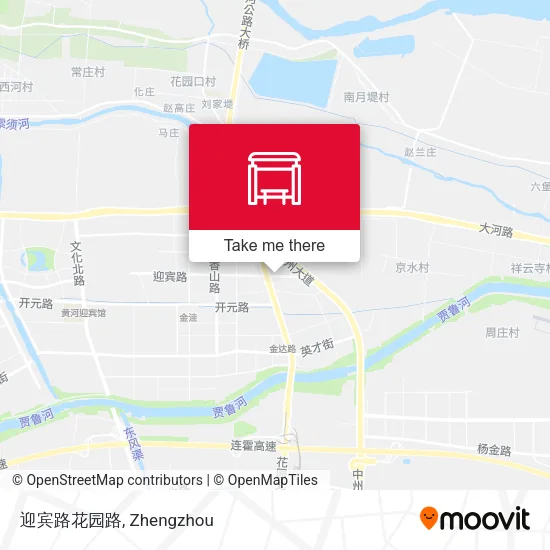 迎宾路花园路 map
