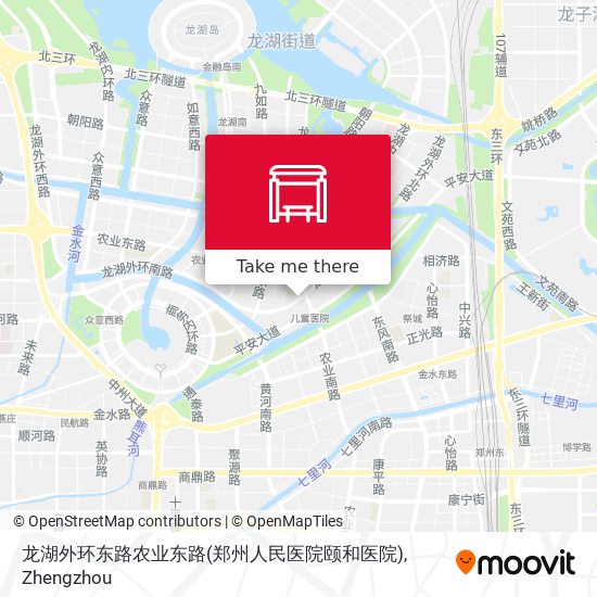 龙湖外环东路农业东路(郑州人民医院颐和医院) map