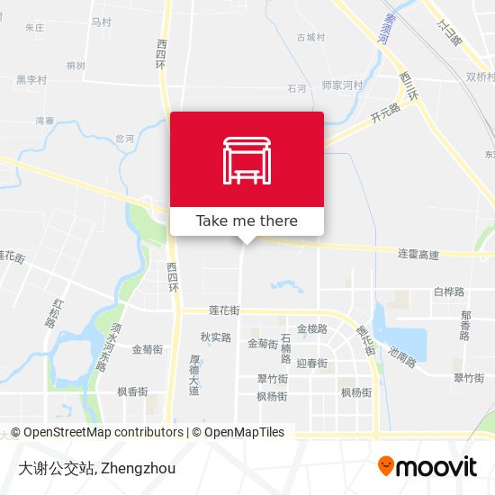 大谢公交站 map