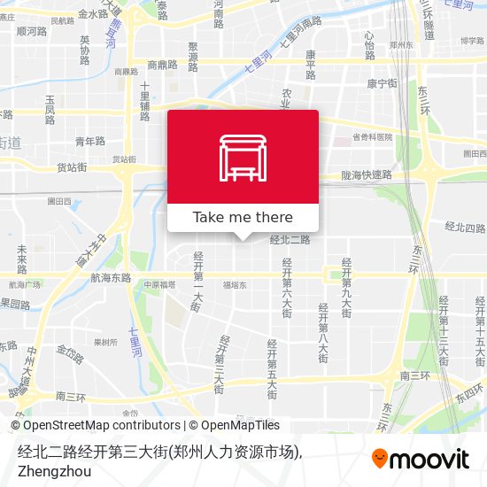 经北二路经开第三大街(郑州人力资源市场) map