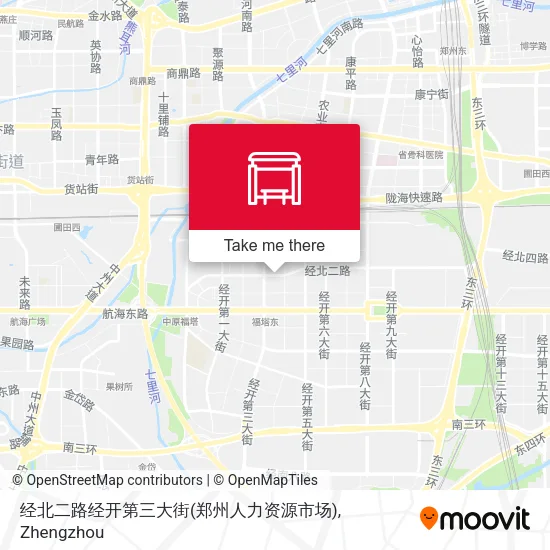 经北二路经开第三大街(郑州人力资源市场) map
