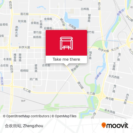 合欢街站 map