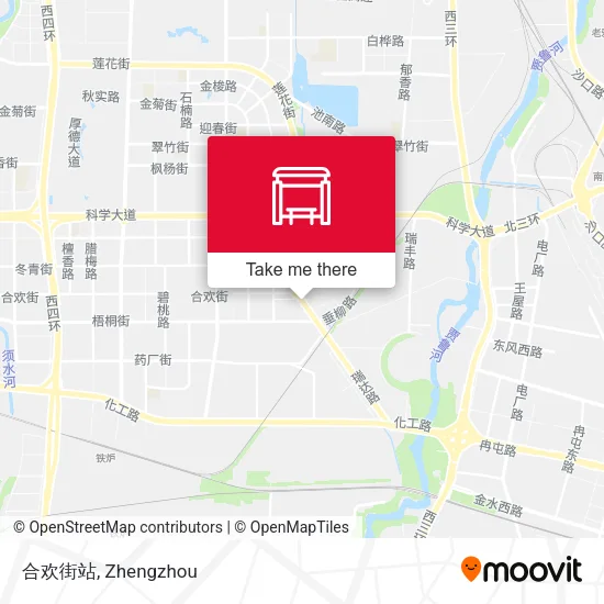 合欢街站 map