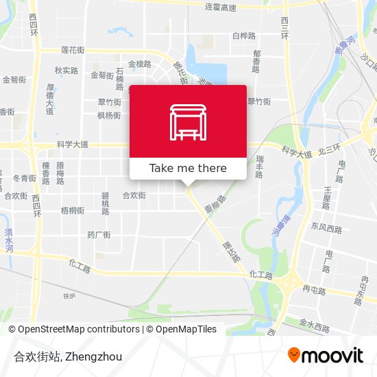 合欢街站 map