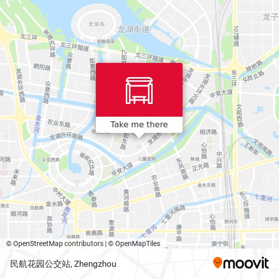 民航花园公交站 map