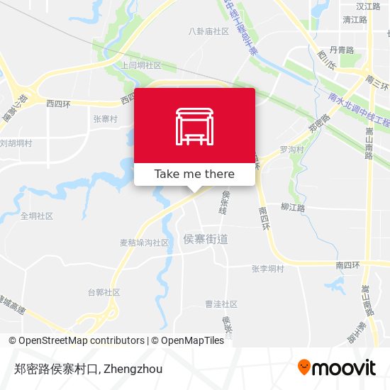 郑密路侯寨村口 map