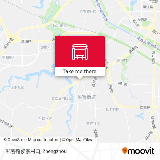 郑密路侯寨村口 map