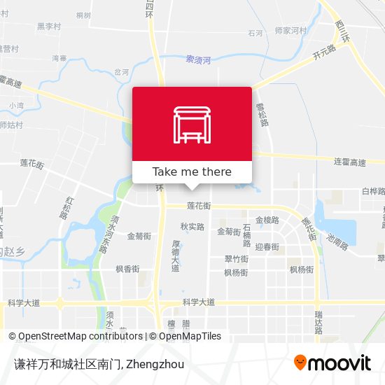 谦祥万和城社区南门 map
