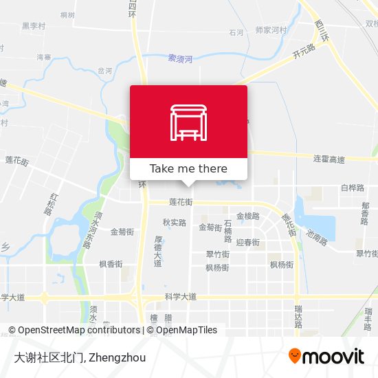 大谢社区北门 map