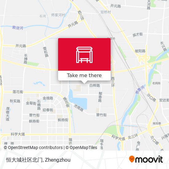 恒大城社区北门 map
