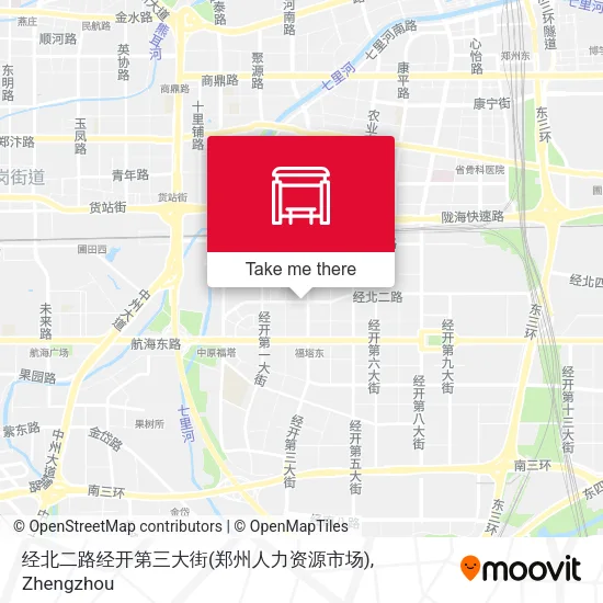 经北二路经开第三大街(郑州人力资源市场) map