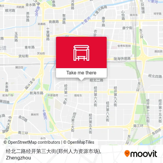 经北二路经开第三大街(郑州人力资源市场) map