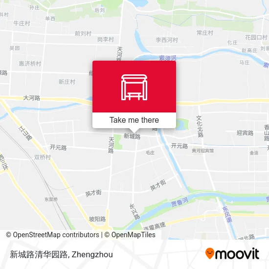 新城路清华园路 map