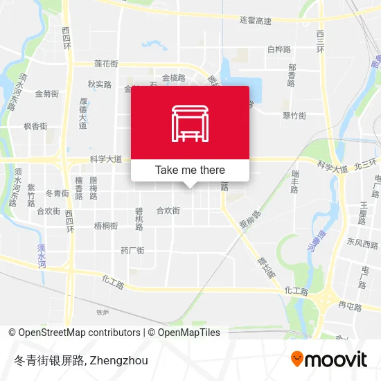 冬青街银屏路 map