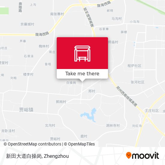 新田大道白操岗 map