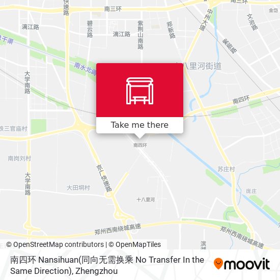 南四环 Nansihuan(同向无需换乘 No Transfer In the Same Direction) map