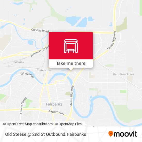 Old Steese @ 2nd St Outbound map