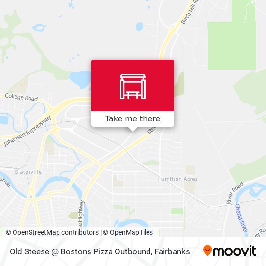 Old Steese @ Bostons Pizza Outbound map