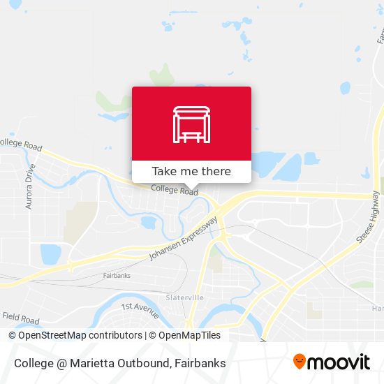 College @ Marietta Outbound map